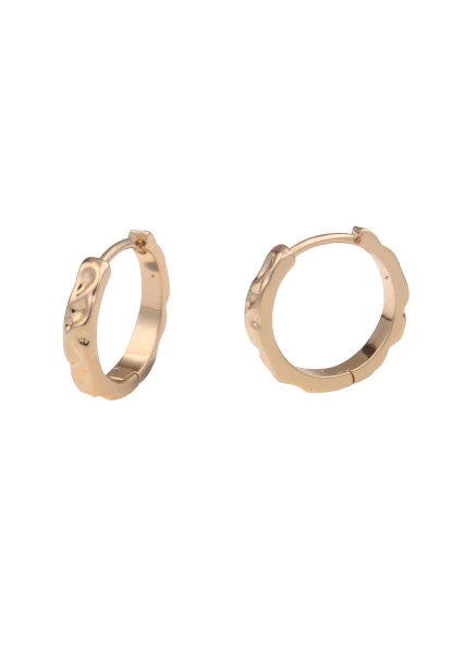 Leslii Damen-Ohrringe Creolen Muster glänzende Ohrringe goldene Modeschmuck-Ohrringe Gold Blitzangebot