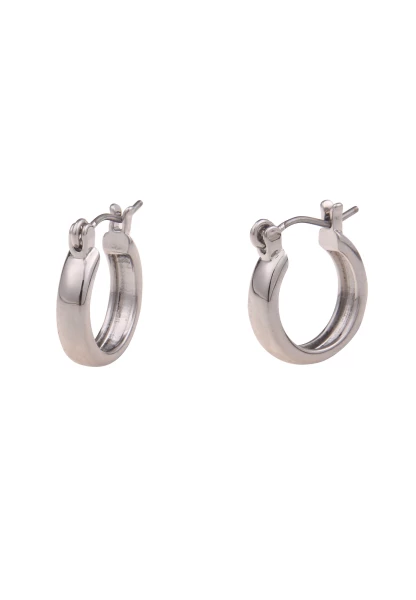 Leslii Damen-Ohrringe Creolen Classic glänzende Ohrringe silberne Modeschmuck-Ohrringe Silber Große Rabatte