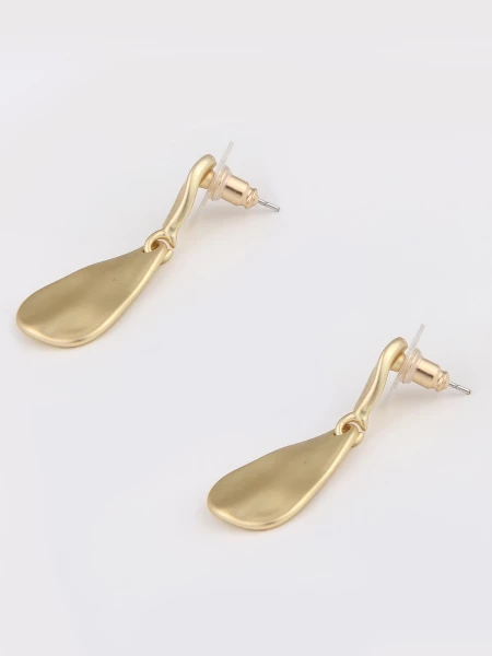 Leslii Ohrstecker doppelter Tropfen Ohrringe Gold Matt Zeitbegrenzte Promotion