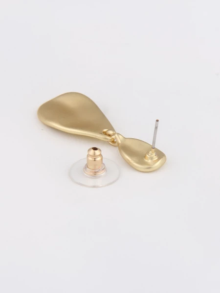 Leslii Ohrstecker doppelter Tropfen Ohrringe Gold Matt Zeitbegrenzte Promotion