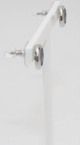 Leslii Damen-Ohrringe Ohrstecker Classic silberne Modeschmuck-Ohrringe graues Muster Silber Grau Bis zu 60% Rabatt