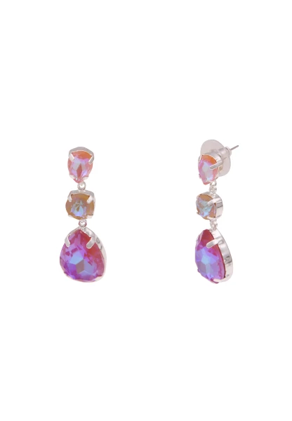 Leslii Ohrringe Ohrhänger Statement Glitzer Tropfen in Pink Black Friday Preise