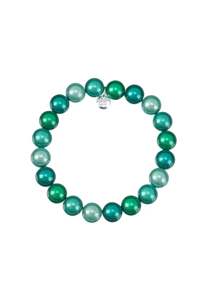Leslii Reflective Pearl Perlen-Armband Magic 3D-Effekt Ø 10mm in Türkis 2025