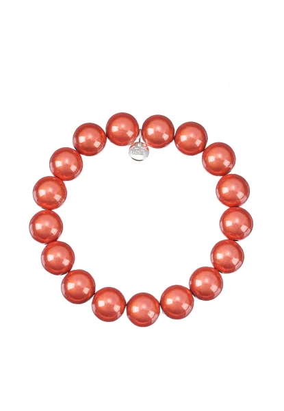 Leslii Reflective Pearl Perlen-Armband Magic 3D-Effekt Ø 12mm in Orange Angebote
