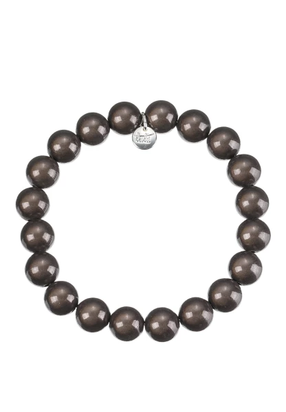 Leslii Reflective Pearl Perlen-Armband Magic 3D-Effekt Ø 10mm in Taupe Black Friday