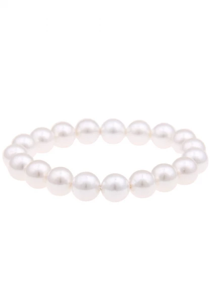 Leslii Damen-Armband Classic weißes Perlen-Armband Weiß Heißer Verkauf