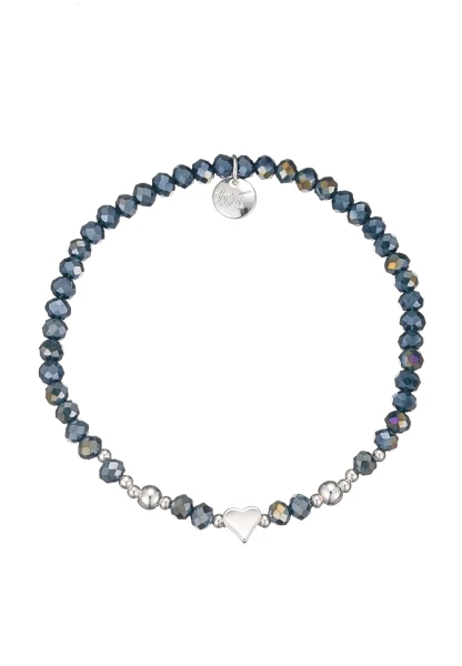 Leslii Damen-Armband Karoline Kristall Glasperlen dehnbar Blau Bis zu 50% Rabatt