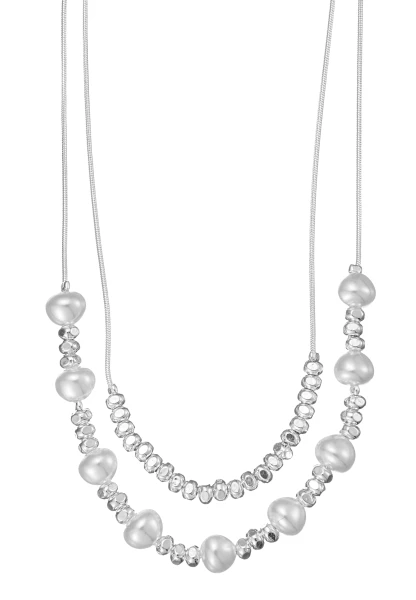 Leslii kurze Layering Kette Pearls Silber Fabrikladen