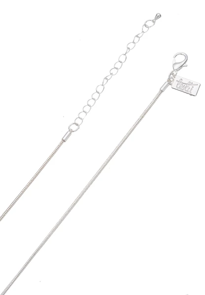 Leslii Lange Kette Ring-Anhänger Matt Silber Lila Verkauf