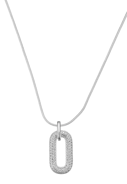 Leslii kurze Schlangenkette Strassoval | Silber Günstiger Verkauf