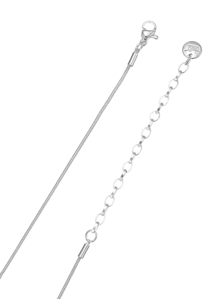 Leslii kurze Schlangenkette Strasskreis | Silber Fabrikverkauf