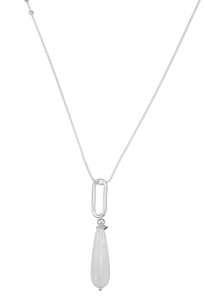 Leslii lange Schlangenkette Stone | Silber Meist gekauft