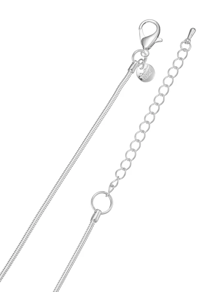 Leslii lange Schlangenkette Scheibenanhänger | Silber Limitierter Zeitrabatt