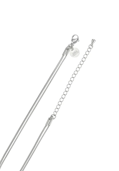 Leslii Kurze Kette Layering Naturstein Silber Saisonschlussverkauf
