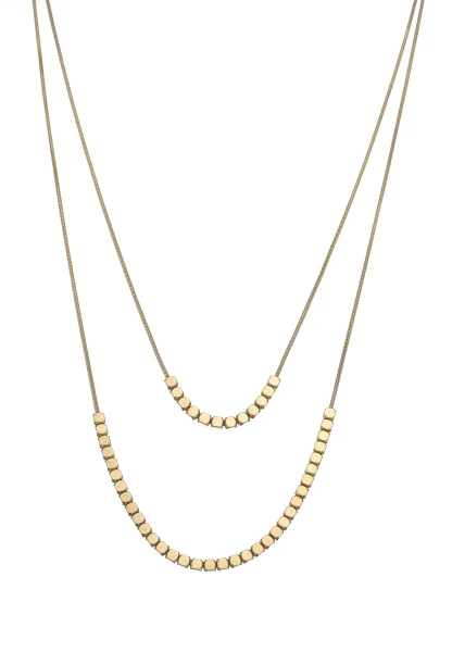 Leslii Kurze Kette Layering Würfel Gold Cyber Monday