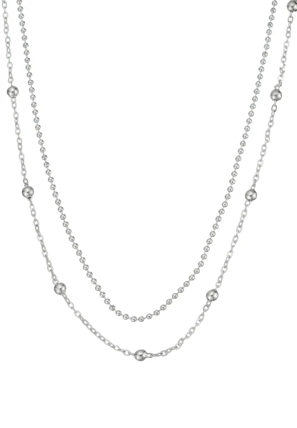 Leslii Kurze Kette Layering Kugeln Silber Neueste Mode