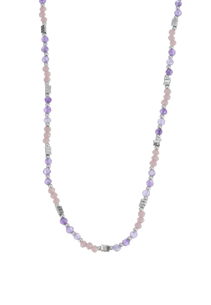 Leslii Kurze Kette Natursteine Stainless Steel Lila Online Outlet