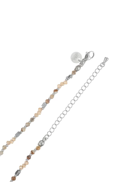 Leslii Kurze Kette Natursteine Stainless Steel Braun Zeitlich begrenztes Angebot