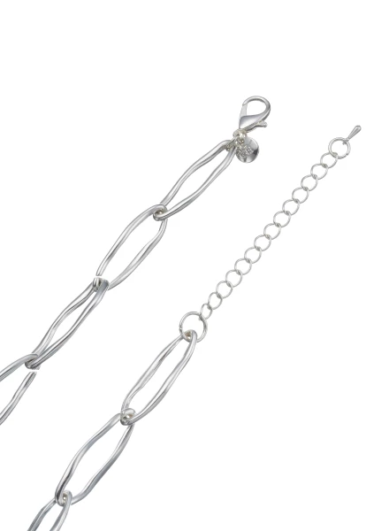 Leslii Kurze Halskette Oval Glieder Collier Silber Neueste Stile