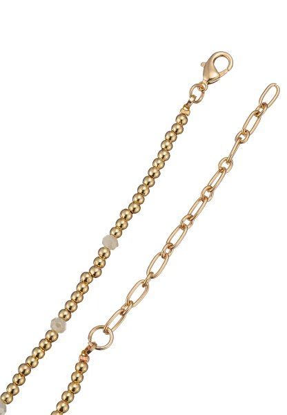 Leslii Kurze Halskette Kugeln Glasperlen Gold Nur für heute