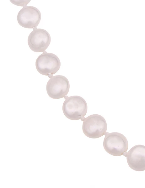 Leslii Damen-Kette weiße Perlen-Kette Muschelkern Perlen-Collier kurze Halskette Modeschmuck Weiß Discount Store für neue Produkte