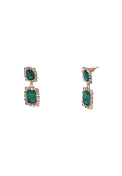 -50% SALE Leslii Ohrringe Ohrhänger Glitzer Statement in Gold Grün Günstiger Verkauf
