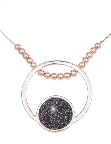 -50% SALE Leslii Kurze Halskette Bicolor Mix in Silber Rosé Lagerräumung