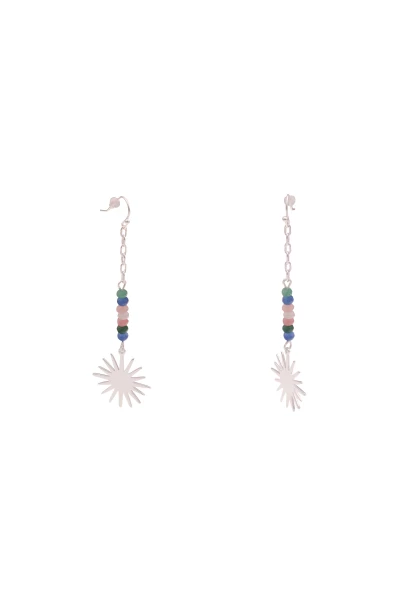 -50% SALE Leslii Ohrringe Ohrhänger Naturstein Sonne in Silber Bunt Top Angebot