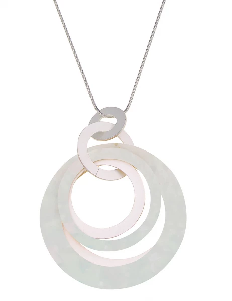 -50% SALE Leslii Lange Halskette Nicole Matt Ring in Silber Mint Große Rabatte