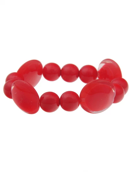 -50% SALE Leslii Armband Armreif Statement Kugeln in Rot Wochenangebot