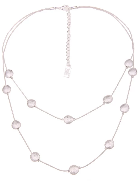 -50% SALE Leslii Kurze Halskette Muster Rund in Silber Neueste Stile