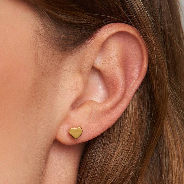 Mosuo Jewellery Herz Gold Ohrringe - Vermeil Top Angebot