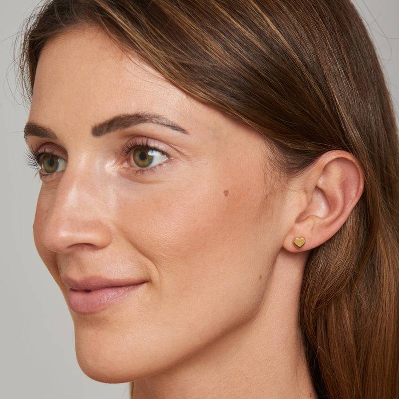 Mosuo Jewellery Herz Gold Ohrringe - Vermeil Top Angebot