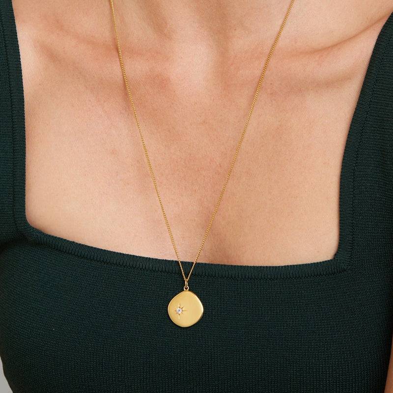 Mosuo Jewellery Geburtsstein Halskette Juni - Vermeil & Mondstein Discount Store für neue Produkte