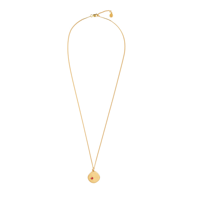 Mosuo Jewellery Geburtsstein Halskette Juli - Vermeil & Rubin Nur noch ein Tag übrig