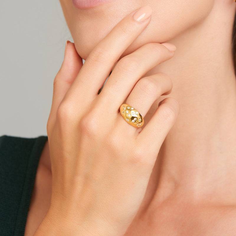 Mosuo Jewellery Sternenhimmel Topas Ring - Vermeil Fabrikladen