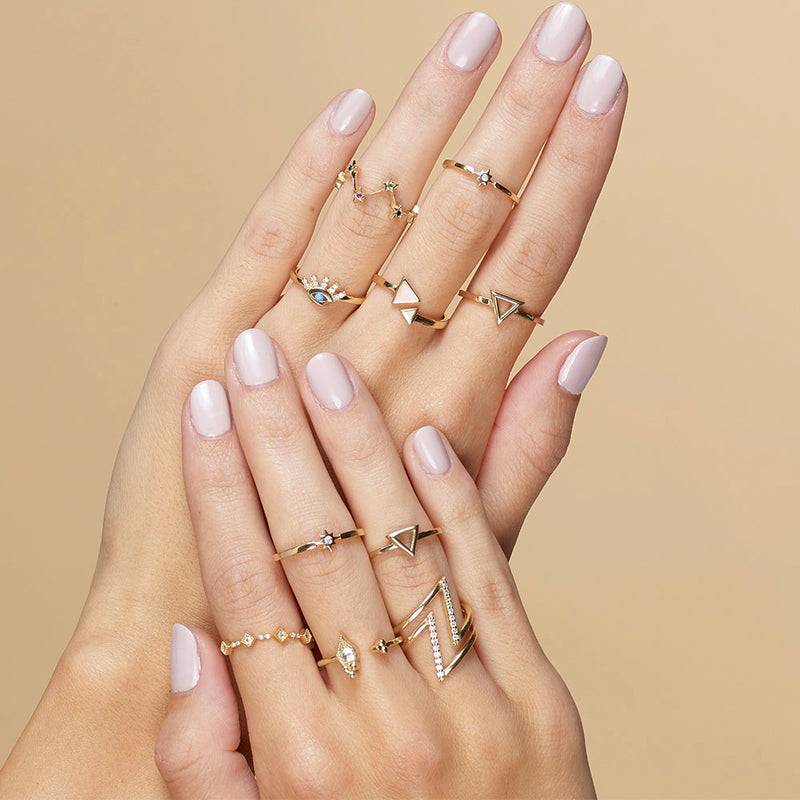 Mosuo Jewellery Türkis Diamant Evil Eye Ring 50% Rabatt für begrenzte Zeit