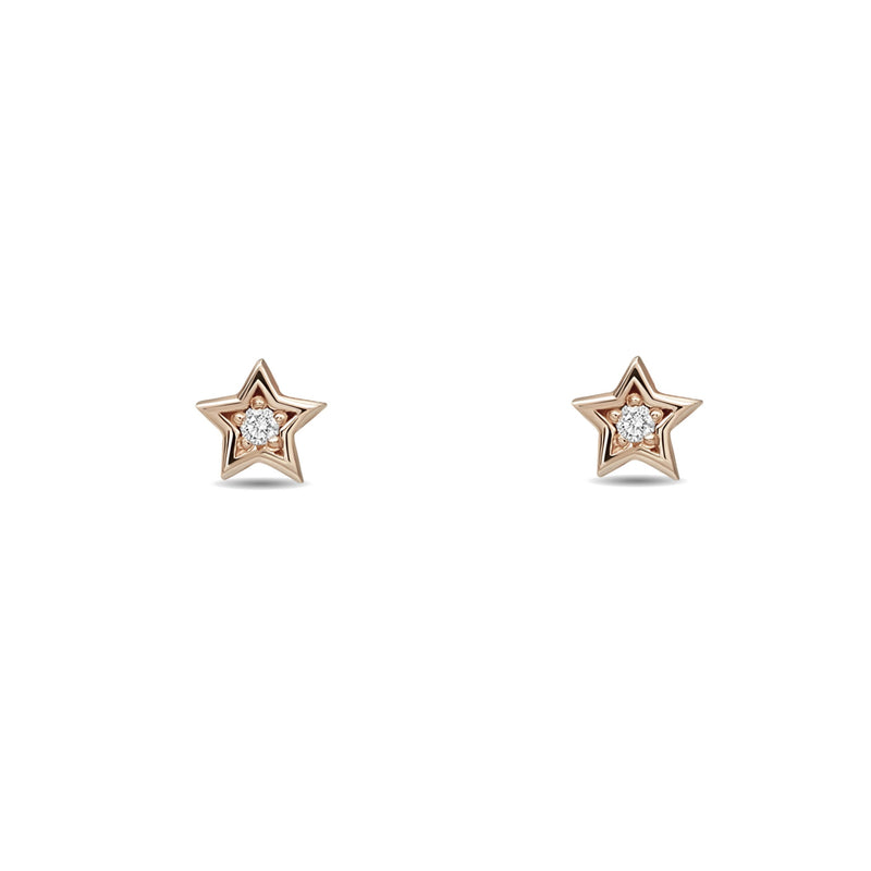 Mosuo Jewellery Diamant Stern Ohrstecker im Angebot