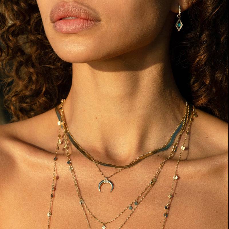 Mosuo Jewellery Mond Diamant Anhängerkette Preisnachlass