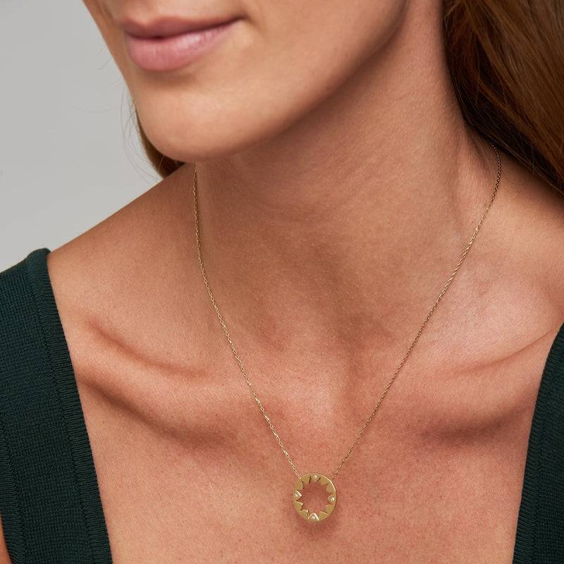 Mosuo Jewellery Sonnen Diamant Anhängerkette Black Friday