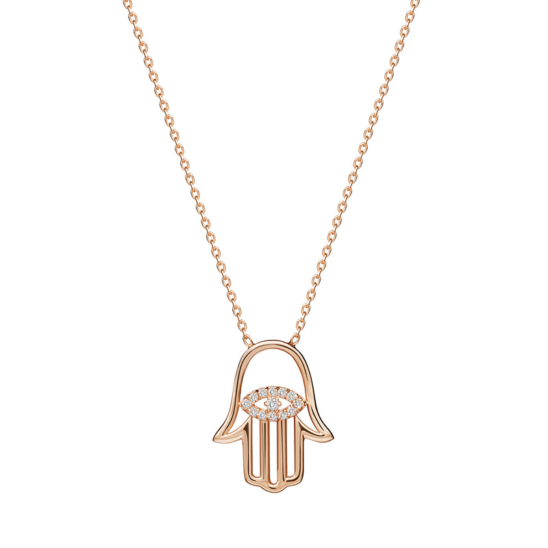 Mosuo Jewellery Hamsa Diamant Halskette Lagerräumung
