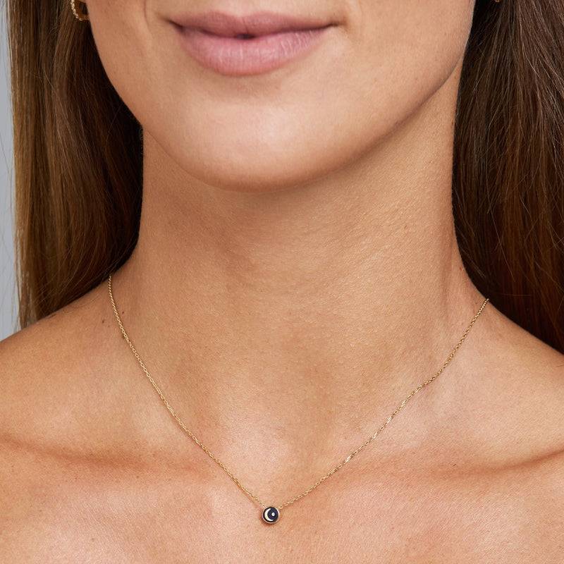 Mosuo Jewellery Emaille Diamant Mond Halskette Tägliche Deals