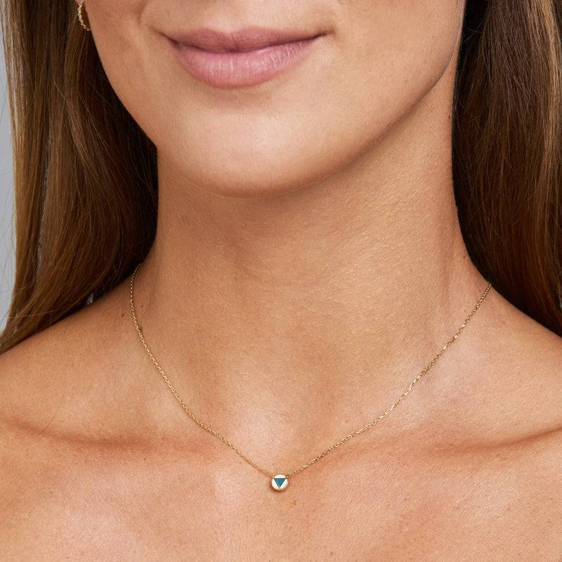 Mosuo Jewellery Emaille Dreieck Halskette Sonderangebote