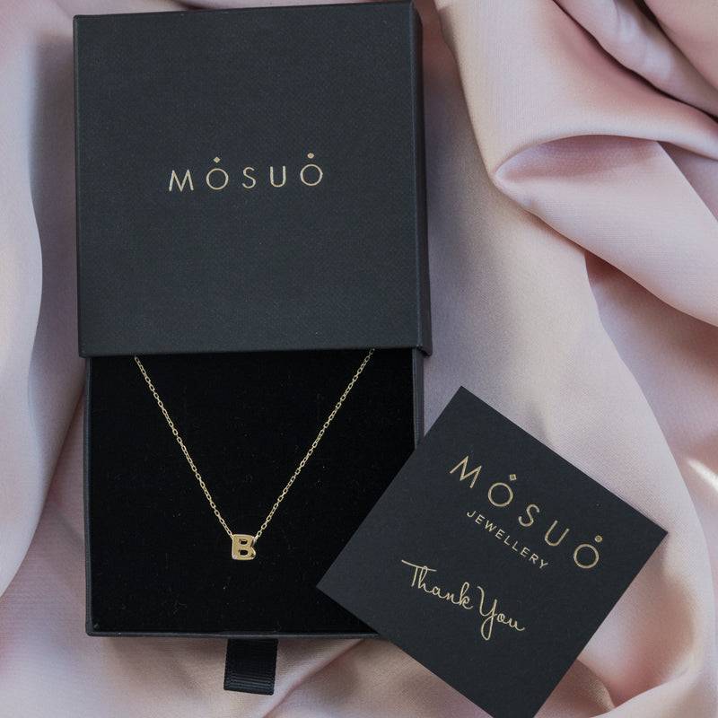 Mosuo Jewellery Diamant Buchstaben Halskette “B” - Vermeil VIP-Rabatte