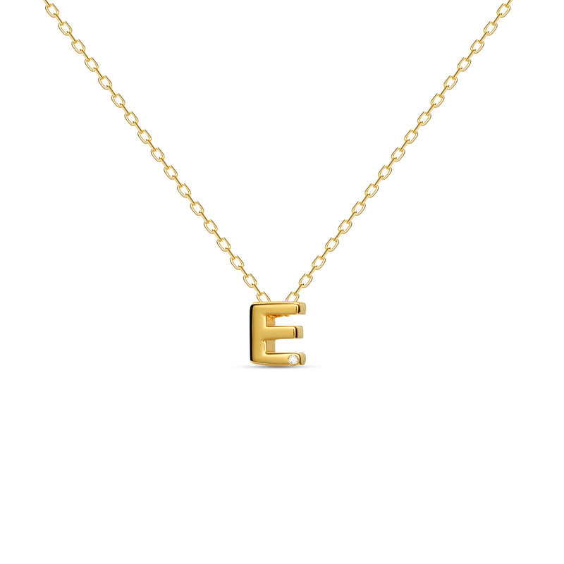 Mosuo Jewellery Diamant Buchstaben Halskette “E” - Vermeil Wochenangebot