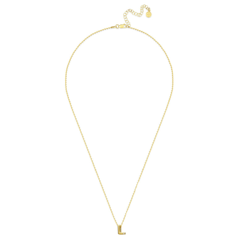 Mosuo Jewellery Diamant Buchstaben Halskette “L” - Vermeil Letzter Tag