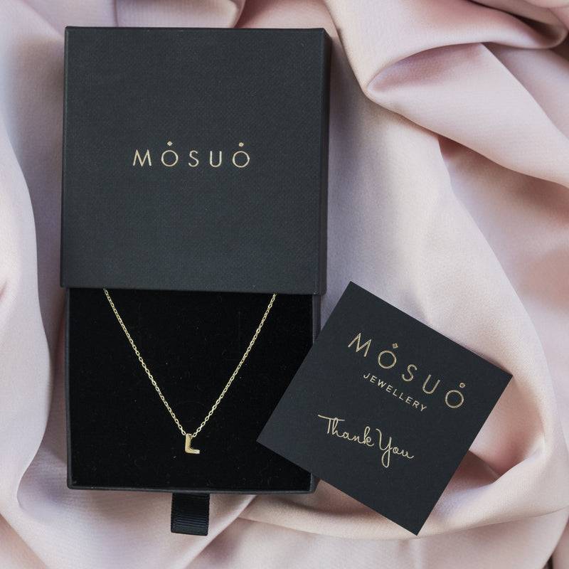 Mosuo Jewellery Diamant Buchstaben Halskette “L” - Vermeil Letzter Tag