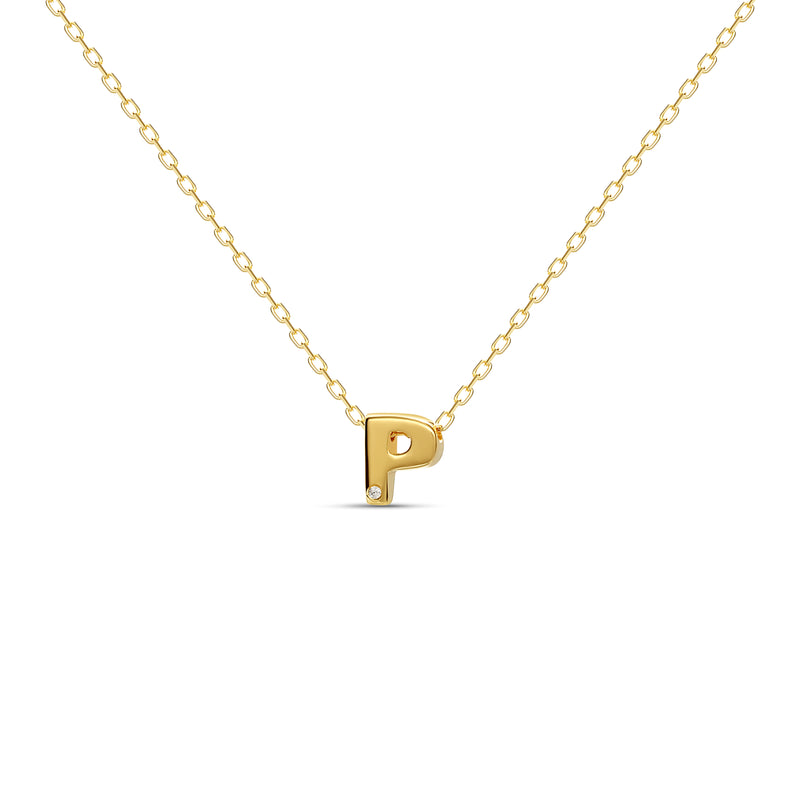 Mosuo Jewellery Diamant Buchstaben Halskette “P” - Vermeil Bis zu 65% Rabatt