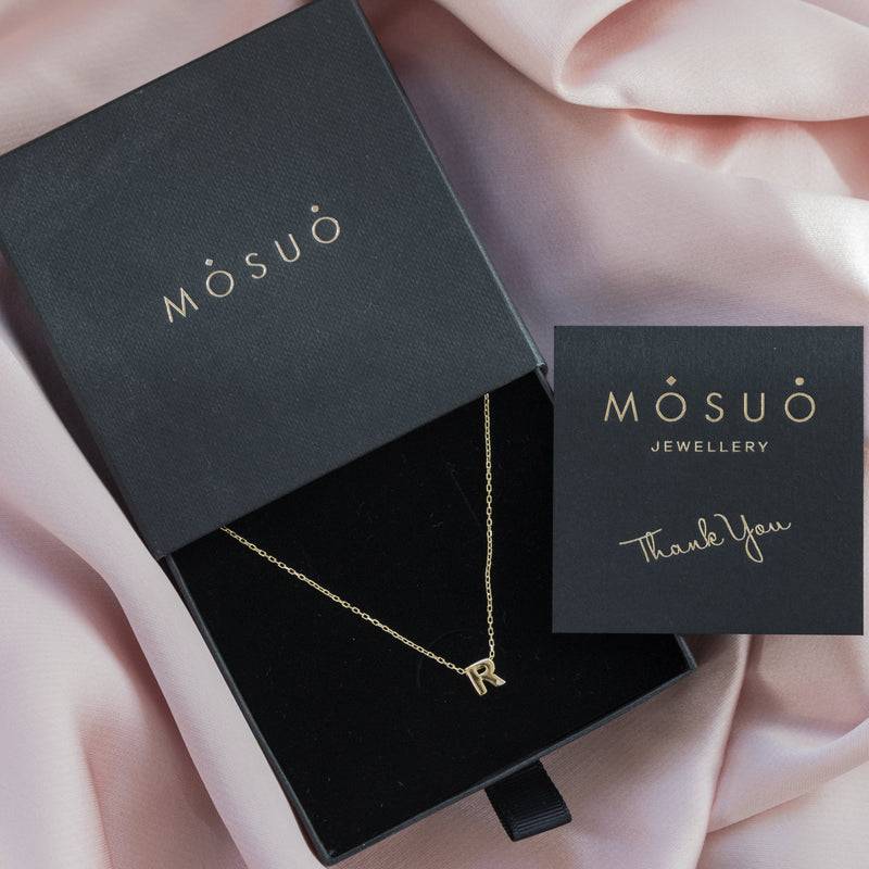Mosuo Jewellery Diamant Buchstaben Halskette “R” - Vermeil Sonderangebot der Fabrik