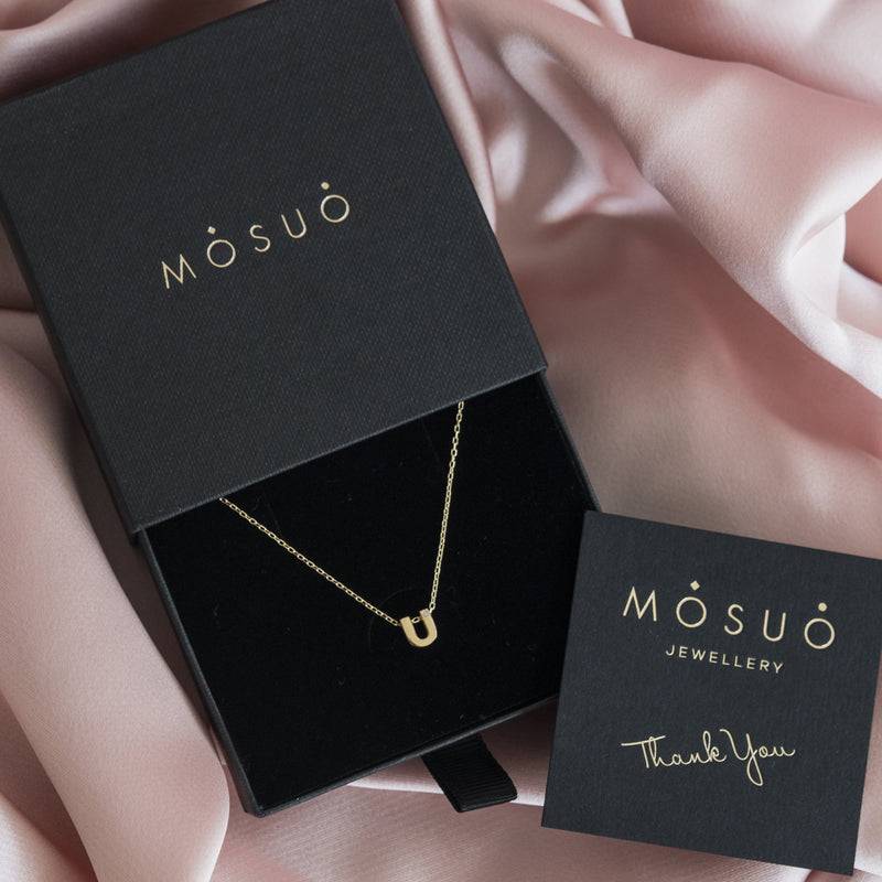 Mosuo Jewellery Diamant Buchstaben Halskette “U”- Vermeil Discount Store für neue Produkte